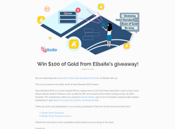 Win Gold Standard (Gold token by Ainslie Wealth)