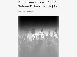 Win 1 of 5 Golden Tickets