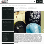 Win Goodie Bag incl. coffee beans, hot choc mix, herbal tea, keep cup, custom cup and saucer - Three Beans