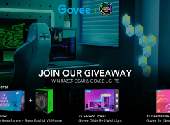 Win Govee 3D Hexa Panels & Razer Basilisk V3 Mouse or 1 of 5 Govee Prizes