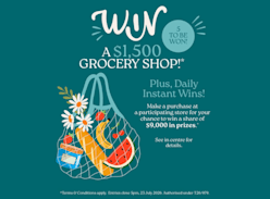 Win 1 of 5 $1500 Grocery Shops - Seaford Central