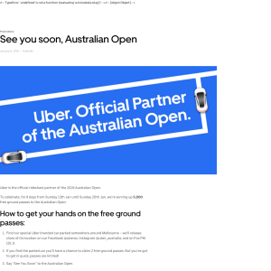 Win Ground Pass tickets to the Australian Open