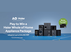 Win $10k Haier Home Appliances & 1 of 3 $500 Gift Cards - Haier