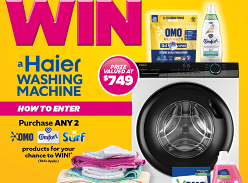 Win 1 of 3 Haier Washing Machines