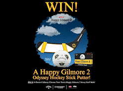 Win a Happy Gilmour Hockey Stick Putter & a Dozen Callaway Chrome Tour Golf Balls