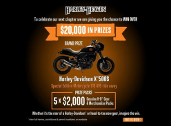 Win a Harley-Davidson Motorcycle X500s