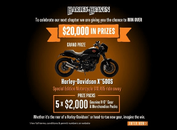 Win a Harley-Davidson Motorcycle X500s