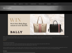 Win His and Hers Bally Leather Bags