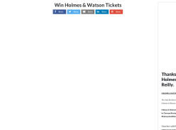 Win Holmes & Watson Tickets