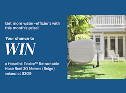 Win a Hoselink Evolve Retractable Hose Reel 30 Metres