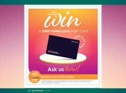 Win 1 of 4 $500 Hotels.Com Gift Card