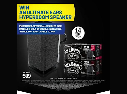 Win 1 of 3 Hyperboom Speakers - Jack Daniel's