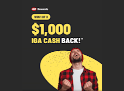Win 1 of 3 $1K IGA Cash Back