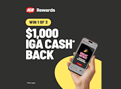 Win 1 of 3 $1K IGA Cashback Amounts - IGA Rewards