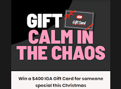 Win 1 of 5 $400 IGA Vouchers