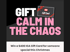 Win 1 of 5 $400 IGA Vouchers