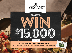 Win $15K & Instant Woolworths Gift Cards