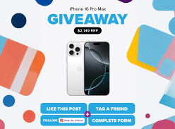 Win an Iphone 16 Pro Max, 256gb in White