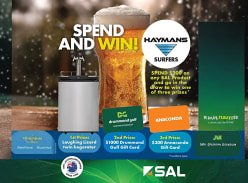 Win a Kegorator & 2 Gift Cards from Haymans Surfers