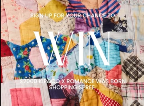 Win a $1K Kip & Co + $1& Romance was Born Voucher - Kip&Co