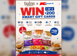 Win 1 of 2 $200 Kmart Gift Cards - Bains Wholefoods
