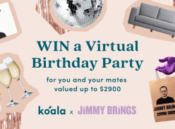 Win Koala x Jimmy Brings Virtual Birthday Party for you & your mate