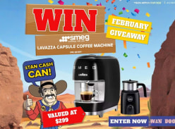 Win a Lavazza Smeg Capsule Coffee Machine - Stan Cash