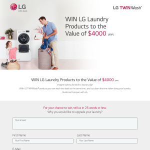 Win LG Laundry Products
