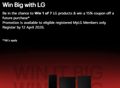 Win 1 of 7 LG Products & a 15% Coupon off a Future Purchase - LG