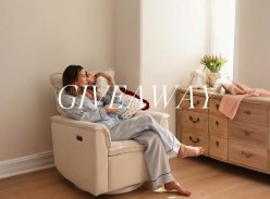 Win a Louie Corduroy Electric Recliner Glider in Coconut