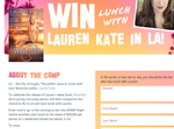 Win lunch with Lauren Kate in LA!