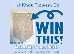Win a Macrame Wall Hanging by Knot Flowers - South East Queensland Community