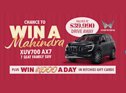 Win a Mahindra Xuv700 AX7 7-Seater & $1K Ritchies Gift Cards Daily