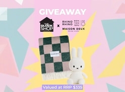 Win Maison Deux Checkerboard Blanket & Miffy Plush