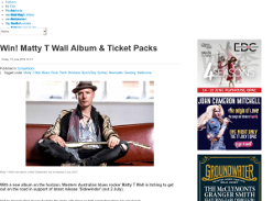 Win Matty T Wall Album & Ticket Packs