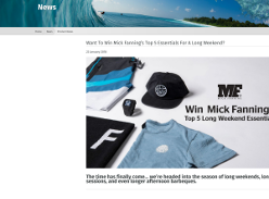Win Mick Fanning’s Top 5 Long Weekend Essentials