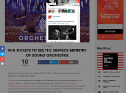 Win Ministry of Sound Orchestrated Tickets for Melbourne or Sydney