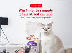 Win a Month's Supply of Sterilised Cat Food
