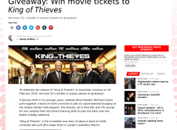 Win movie tickets to King of Thieves