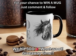 Win a Mug Featuring a Wild-Hair Horse Design