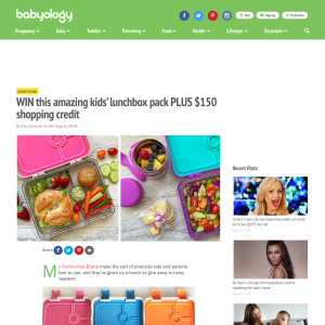 Win My Family Bento Box & Reusable Slidelock Bag Combo Packs