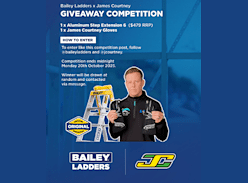 Win a New Bailey Pro Step Extension Ladder 6 & Gloves from James Courtney