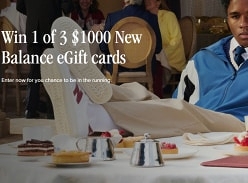 Win 1 of 3 $1K New Balance Gift Cards