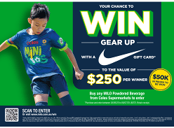 Win 1 of 200 $250 Nike E-Gift Cards