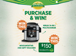 Win a Ninja Cooker & a $150 Woolworths Gift Voucher