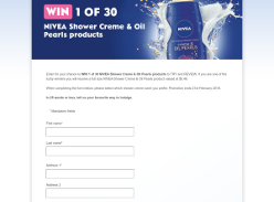 Win Nivea Shower Creme & Oil Pearls products