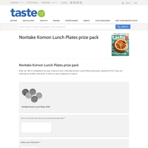 Win Noritake Komon Lunch Plates prize pack