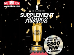 Win 1 of 5 $500 Nutrition Warehouse Vouchers - Nutrition Warehouse