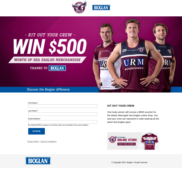 Win of Manly Warringah Sea Eagles Merchandise