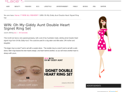 Win Oh My Giddy Aunt Double Heart Signet Ring Set